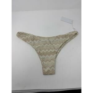 Nirvanic Women's Bikini Bottom Multicolor Zigzag Cheeky Swim XL NWT